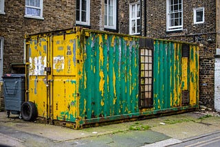 Old shipping container