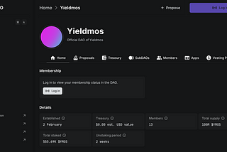 Claim & Stake $YMOS on DAO DAO