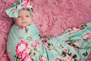 Floral Aqua Swaddle | Posh Peanut