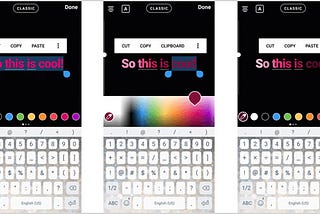 Changing the Font and Color on Instagram Story