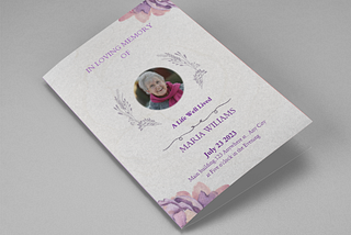 PROGRAM FOR A FUNERAL TEMPLATE