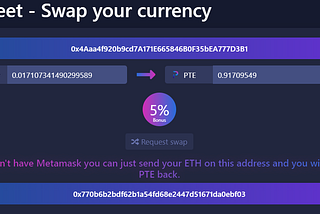 PeetPay! Send Eth get PTE