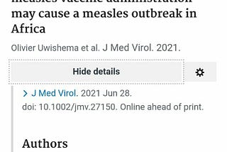 Even though a vaccine is available, measles still poses a risk in many parts of the world…