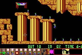 Lemmings is one of the most ported games. The challenging levels and the light popular songs were the secret of its success.
