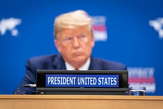 President Donald J. Trump at United Nations 9–23–2019. Official White House Photo by by Shealah Craighead.