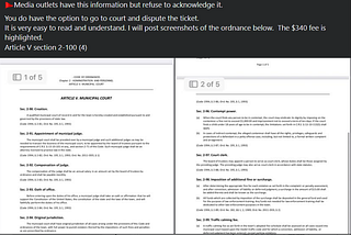 For everyone that is confused about how Kersey is enforcing tickets.
 I’ll break it down for you. 
 ✅ Article V section 2–100 establishes the fines and fees structure that has been long adopted in the town ordinance that is used within the model traffic code. 
 Due to the ambiguity in section 1.5 of 42–4–110.5 the municipal ordinance establishing fines and fees for THE MODEL TRAFFIC CODE IS THEN FOLLOWED.
 That is where the $340 comes in and IS LEGAL.