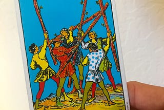 Alchemical tarot — five of wands