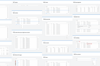 Data table for entrrprise UX