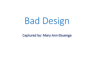 bad designs