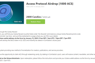 Ending Soon: Access Protocol Airdrop