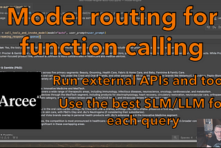 Model routing for function calling with Arcee Conductor