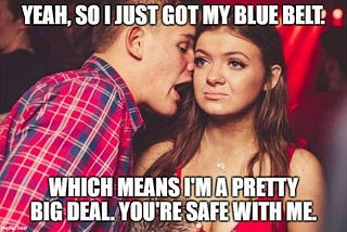 BJJ guy talking to bored girl in nightclub.