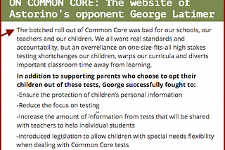 Dark Money & Common Core Sink Official in NY Suburbs