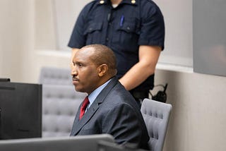 Bosco Ntaganda during the delivery of the sentence in Courtroom 1 of the International Criminal Court on 7 November 2019