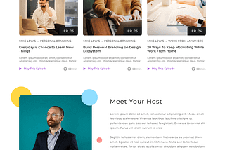 Podcast website Landing Page UI Design