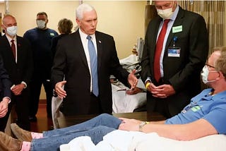 Pence goes maskless at Mayo Clinic