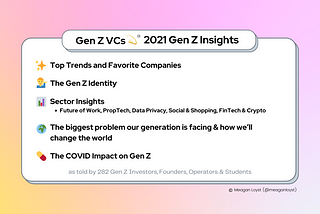 Gen Z VCs Weigh In, 2021: Top Trends, Favorite Companies & Key Insights on Gen Z Behaviors