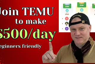 From Broke to $500/Day: How I Accidentally Became a TEMU Influencer (And How You Can Too)