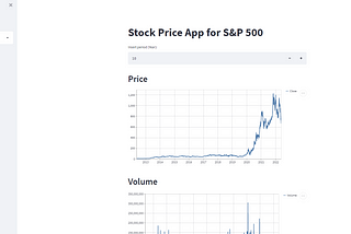 Build a web app in 5 minutes for S&P 500 stock visualisation