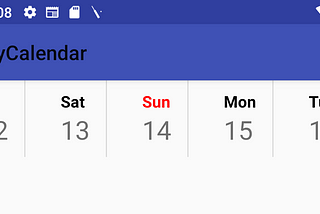 Creating a horizontal scrolling calendar using Android SDK