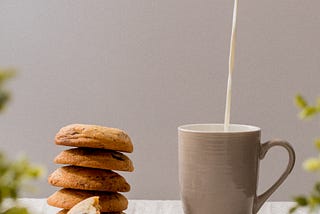 Butter Biscuits Diving Into Hot Milk