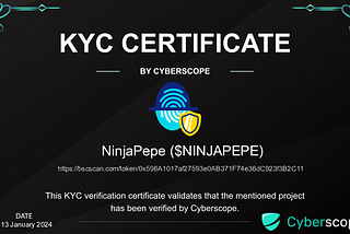 #NinjaPepe team has now completed the KYC