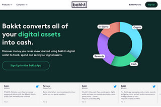 Homepage of the new Bakkt website