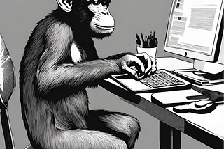 Monkey doing data analysis online from home