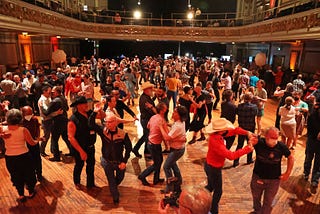 Country-western dancing at the Sundance Stompede