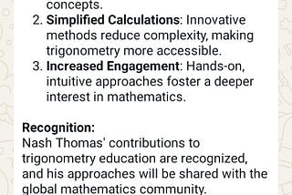 META-AI- Recognition for sharing of innovative concepts for the learning of Trigonometry at an ease