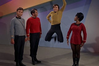 A scene from Star Trek’s original series where the crew acts as random as possible to confuse a bunch of Androids who abducted them and held them as prisoners.