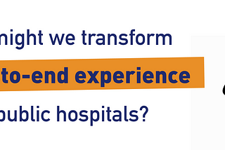 The end-to-end experience in public hospitals