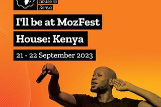 An image of someone announcing they will be at MozFest House:Kenya