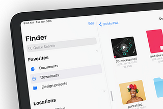 Finder for iPad Concept — Bringing the Finder and new advanced multitasking to the iPad