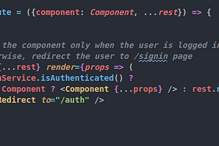Private routes with React-router while using the render method