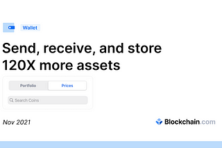 Send, receive, and store 120X more assets