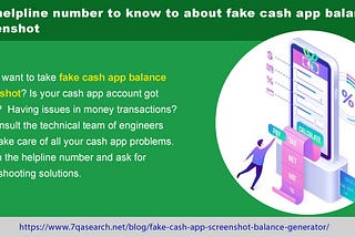 Dial helpline number to know to about fake cash app balance screenshot