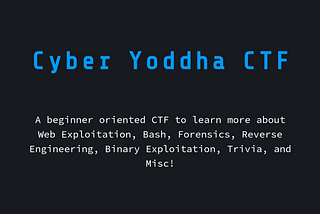 CyberYoddha 2020 Write-Up
