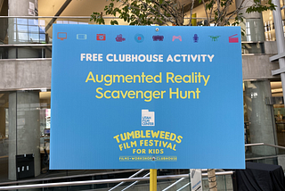 Augmented Reality Scavenger Hunt and Workshop for Kids Film Festival