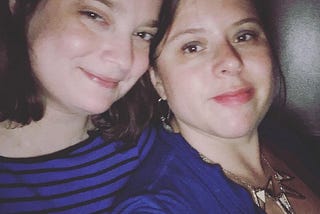 My friend Erica and I in happier times, posing for a selfie
