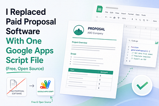 I Rebuilt a $100/Month Proposal Tool Using Google Apps Script (Free, Open Source)