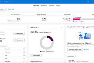 Clarity Dashboard