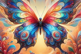 A colorful butterfly