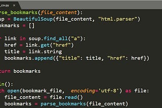 Python: Exporting Bookmarks to CSV File