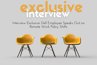 The article title photo features three yellow chairs and the words “Exclusive Interview” along with the article title