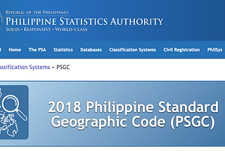 Creating the Philippine Standard Geographic Code API