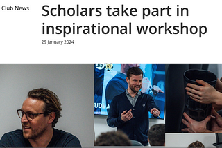 Scholars take part in inspirational workshop