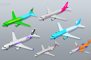 3D Asset Pack: Low Poly Airplanes Pack