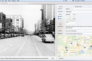 You can easily correct dates and locations in scanned photos