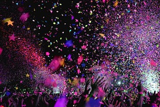 Confetti at a concert